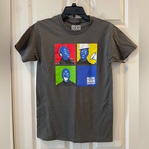 Blue Man T-Shirt, Black Size Sm, Warhol Style Art